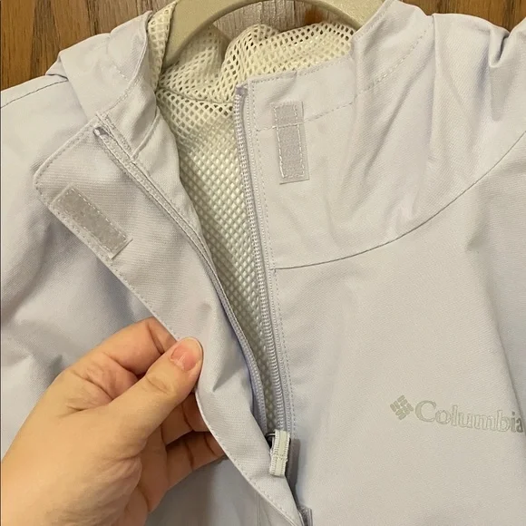 COLUMBIA NWT Girls Size 10/12 Light Purple Lavender Lined Jacket Raincoat - Picture 3 of 12